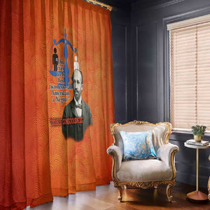 W.E.B. Du Bois Tribute Window Curtain W.E.B. Du Bois Tribute - African Pride