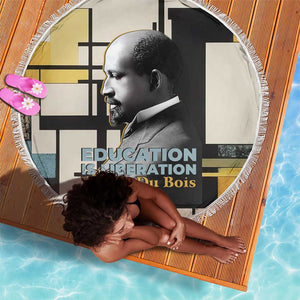 W.E.B. Du Bois Education is Liberation Beach Blanket Scholar, Activist, Visionary Tribute Design - African Pride