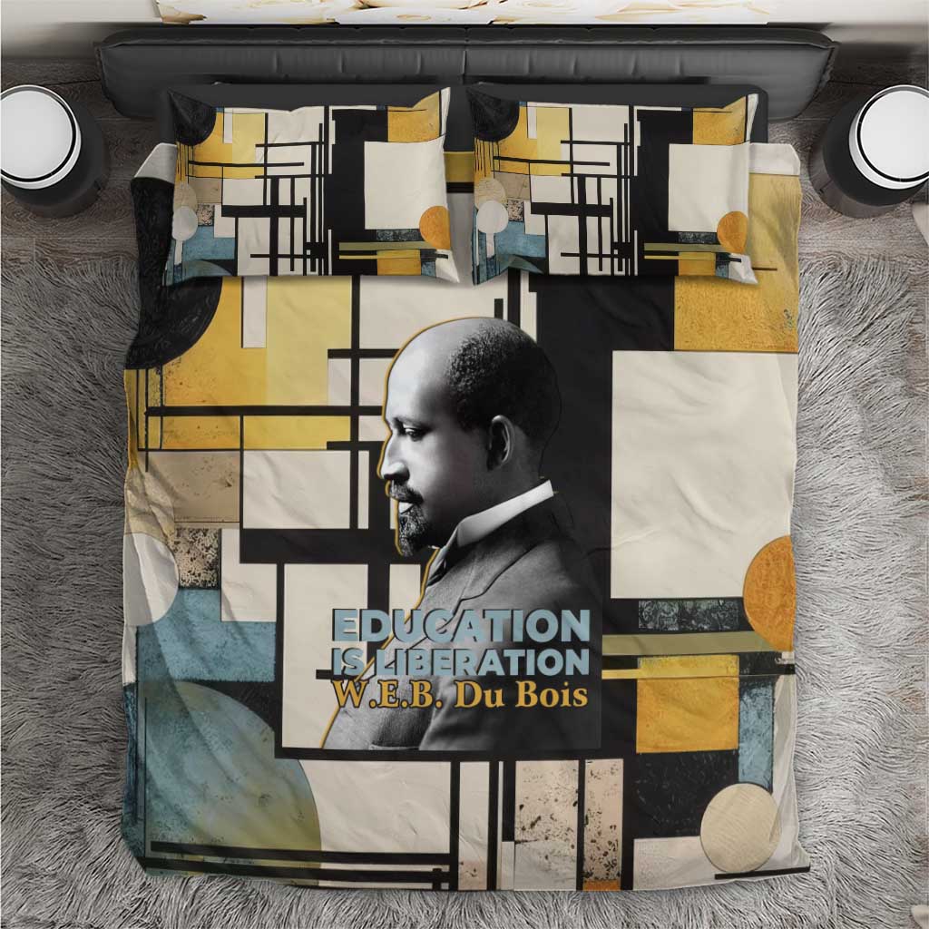 W.E.B. Du Bois Education is Liberation Bedding Set Scholar, Activist, Visionary Tribute Design - African Pride