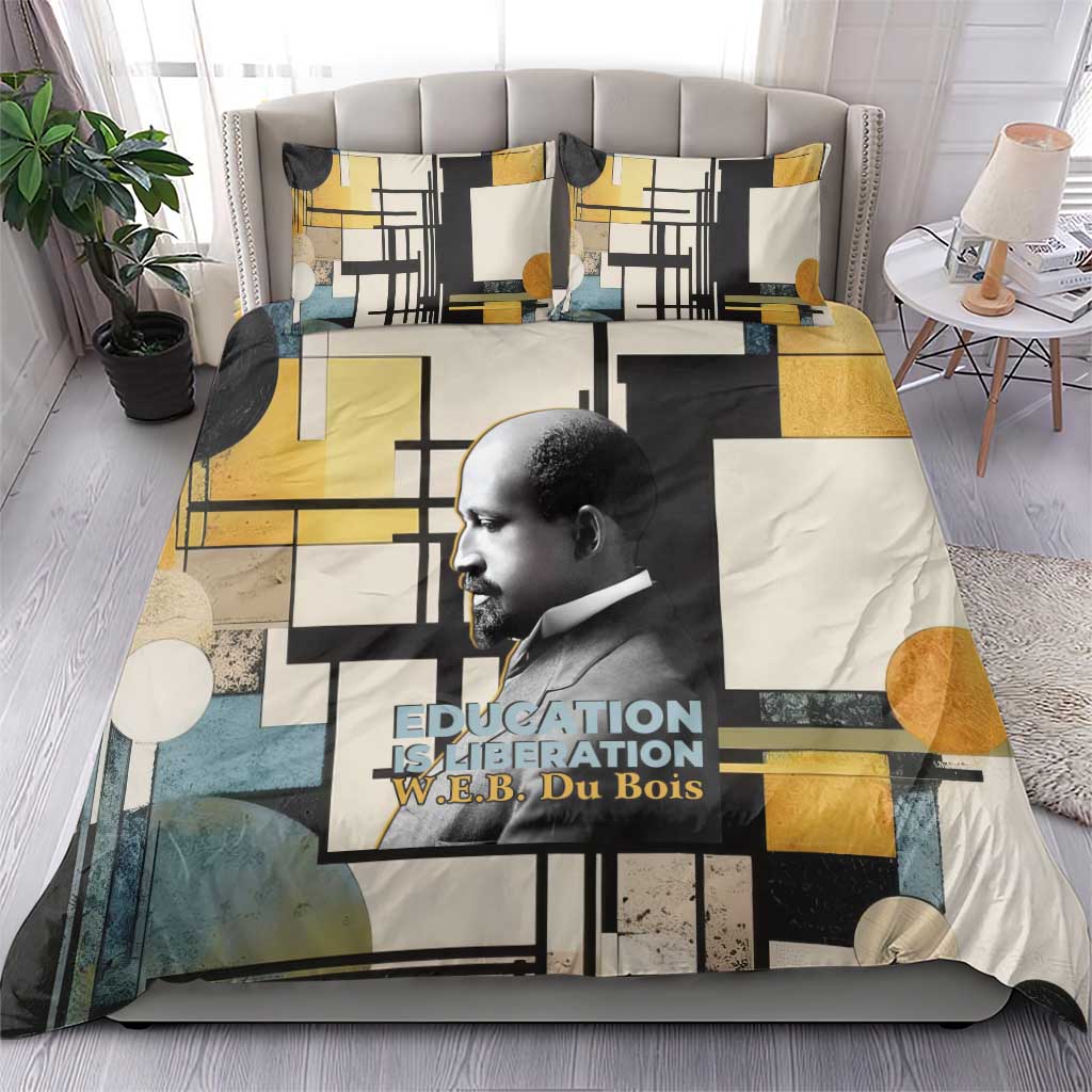 W.E.B. Du Bois Education is Liberation Bedding Set Scholar, Activist, Visionary Tribute Design - African Pride