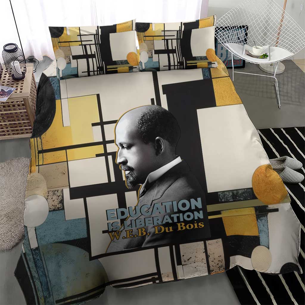 W.E.B. Du Bois Education is Liberation Bedding Set Scholar, Activist, Visionary Tribute Design - African Pride