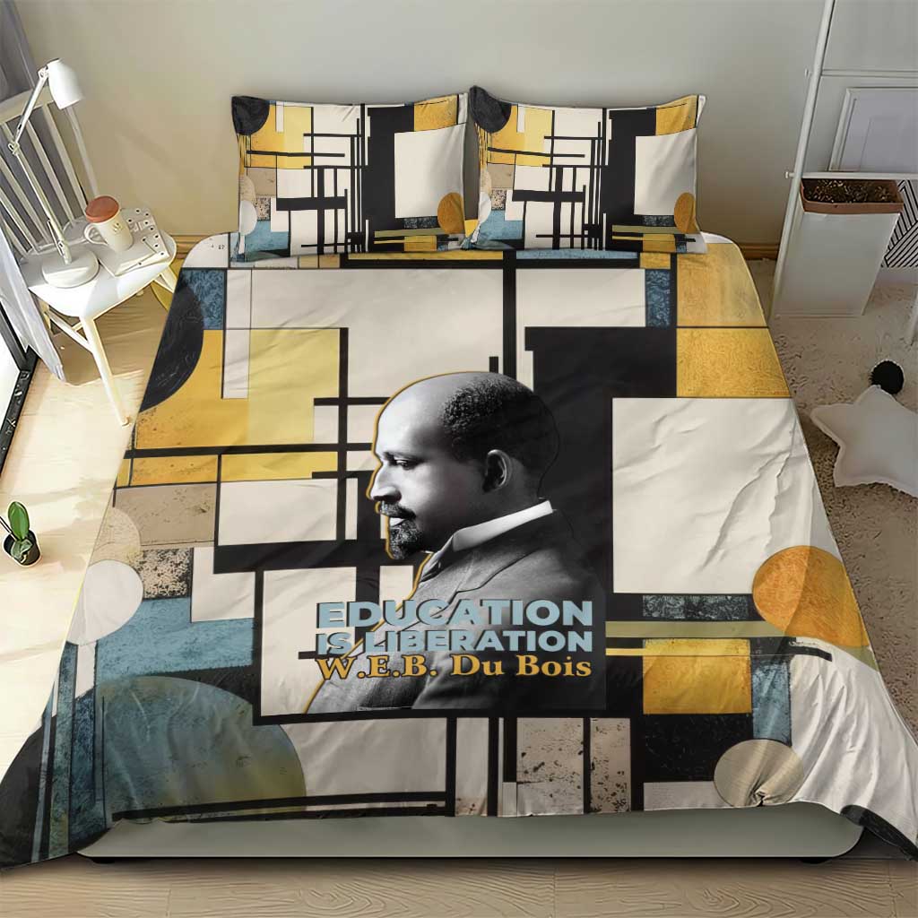 W.E.B. Du Bois Education is Liberation Bedding Set Scholar, Activist, Visionary Tribute Design - African Pride