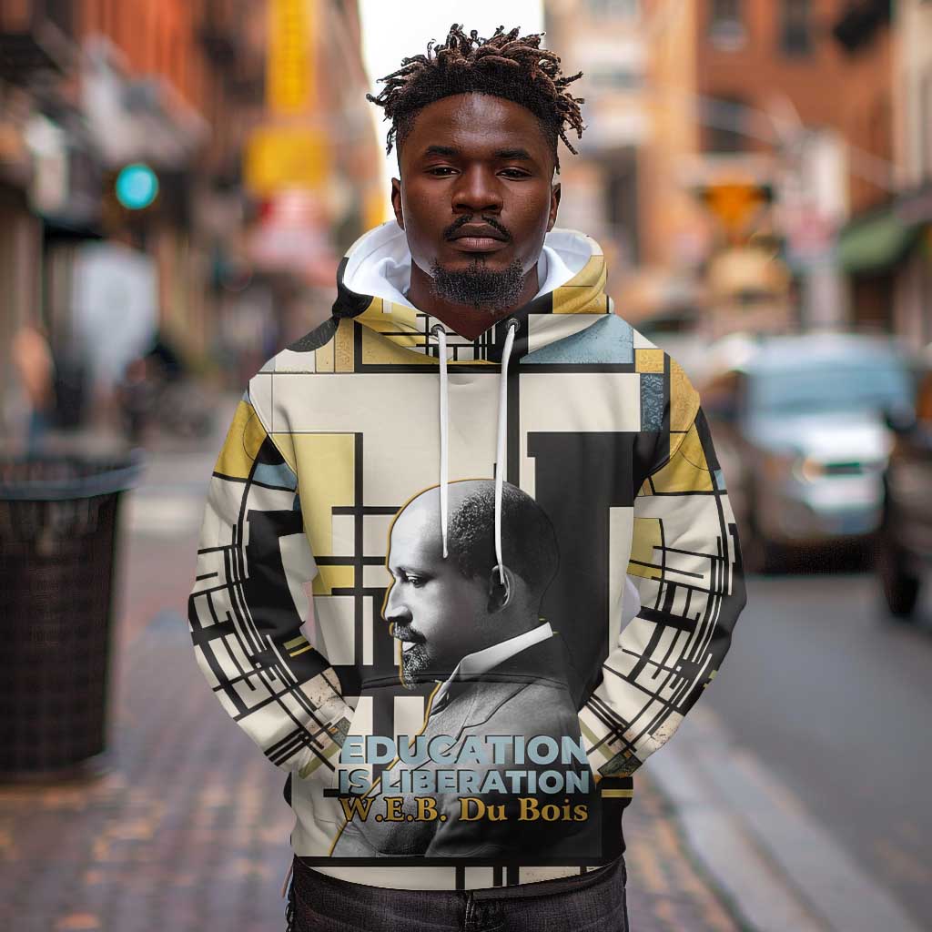 W.E.B. Du Bois Education is Liberation Hoodie Scholar, Activist, Visionary Tribute Design - African Pride