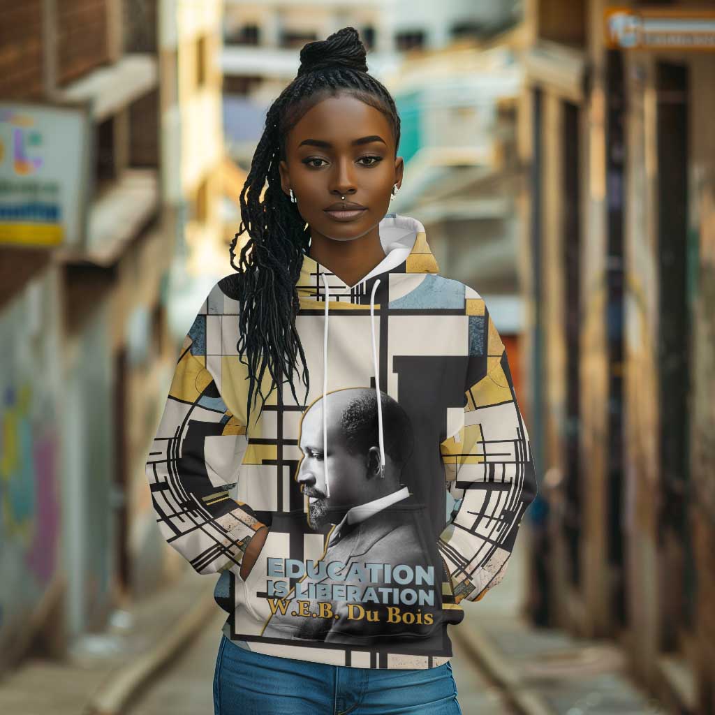 W.E.B. Du Bois Education is Liberation Hoodie Scholar, Activist, Visionary Tribute Design - African Pride