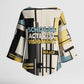 W.E.B. Du Bois Education is Liberation Kimono Sleeve Blouse Scholar, Activist, Visionary Tribute Design - African Pride