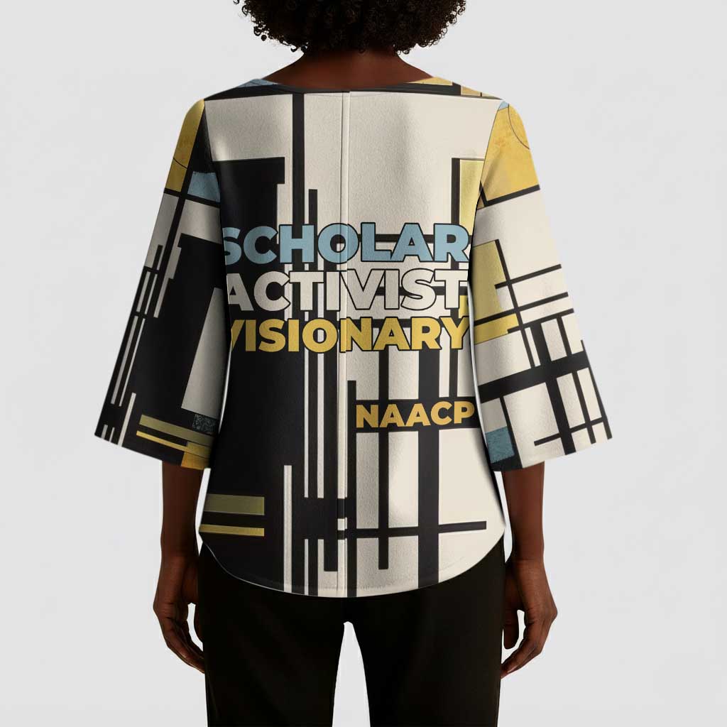 W.E.B. Du Bois Education is Liberation Kimono Sleeve Blouse Scholar, Activist, Visionary Tribute Design - African Pride