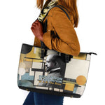 W.E.B. Du Bois Education is Liberation Leather Tote Bag Scholar, Activist, Visionary Tribute Design - African Pride