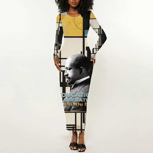 W.E.B. Du Bois Education is Liberation Long Sleeve Bodycon Dress Scholar, Activist, Visionary Tribute Design - African Pride