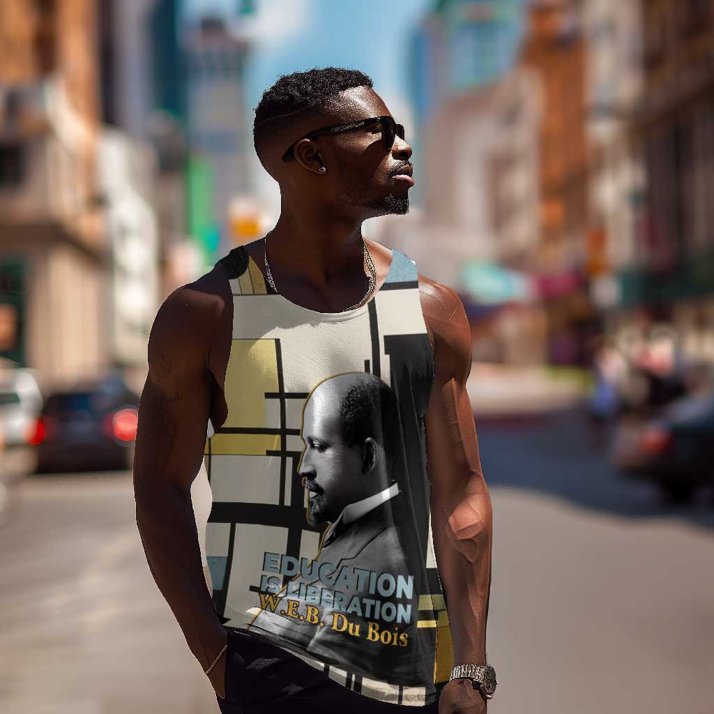 W.E.B. Du Bois Education is Liberation Men Tank Top Scholar, Activist, Visionary Tribute Design - African Pride