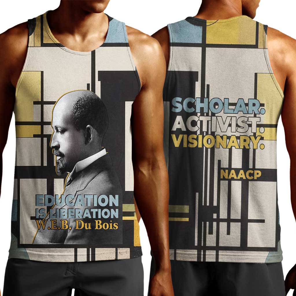W.E.B. Du Bois Education is Liberation Men Tank Top Scholar, Activist, Visionary Tribute Design - African Pride