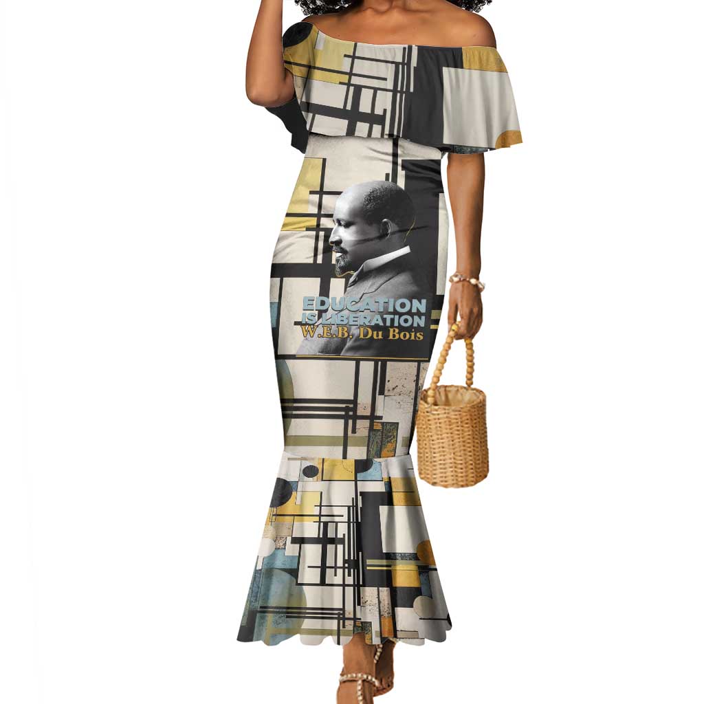 W.E.B. Du Bois Education is Liberation Mermaid Dress Scholar, Activist, Visionary Tribute Design - African Pride