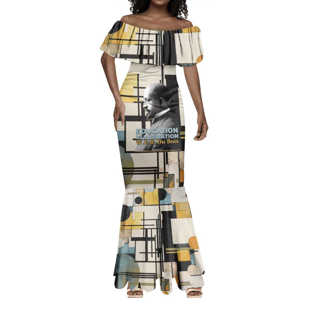 W.E.B. Du Bois Education is Liberation Mermaid Dress Scholar, Activist, Visionary Tribute Design - African Pride