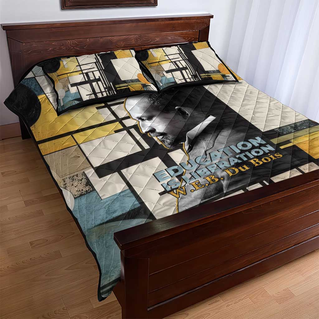 W.E.B. Du Bois Education is Liberation Quilt Bed Set Scholar, Activist, Visionary Tribute Design - African Pride