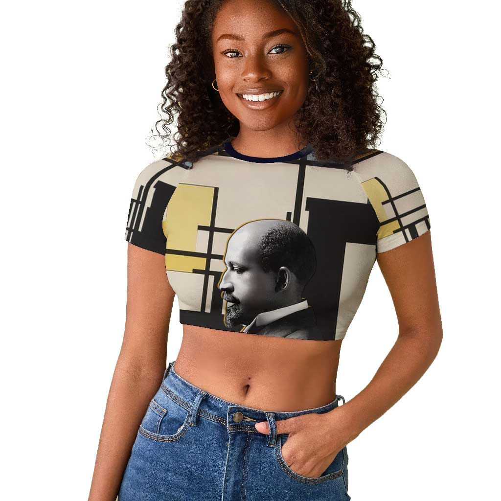 W.E.B. Du Bois Education is Liberation Raglan Cropped T shirt Scholar, Activist, Visionary Tribute Design TS04