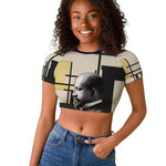 W.E.B. Du Bois Education is Liberation Raglan Cropped T shirt Scholar, Activist, Visionary Tribute Design TS04