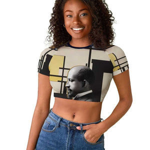 W.E.B. Du Bois Education is Liberation Raglan Cropped T shirt Scholar, Activist, Visionary Tribute Design TS04
