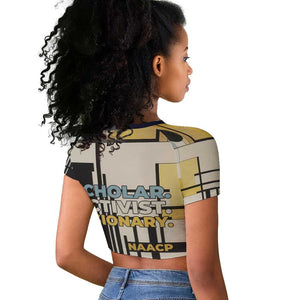 W.E.B. Du Bois Education is Liberation Raglan Cropped T shirt Scholar, Activist, Visionary Tribute Design TS04