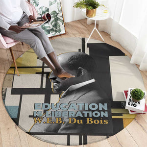 W.E.B. Du Bois Education is Liberation Round Carpet Scholar, Activist, Visionary Tribute Design - African Pride
