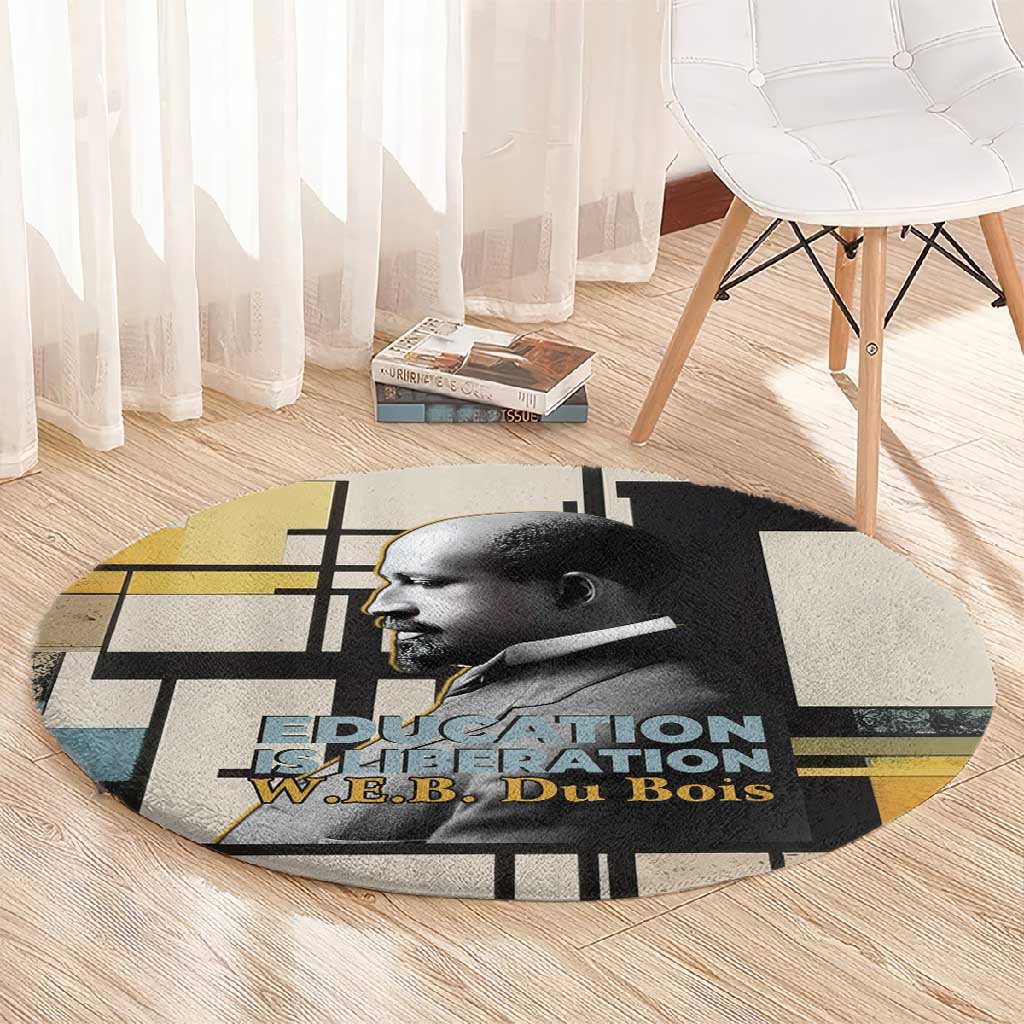 W.E.B. Du Bois Education is Liberation Round Carpet Scholar, Activist, Visionary Tribute Design - African Pride