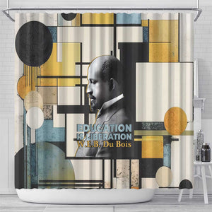 W.E.B. Du Bois Education is Liberation Shower Curtain Scholar, Activist, Visionary Tribute Design - African Pride