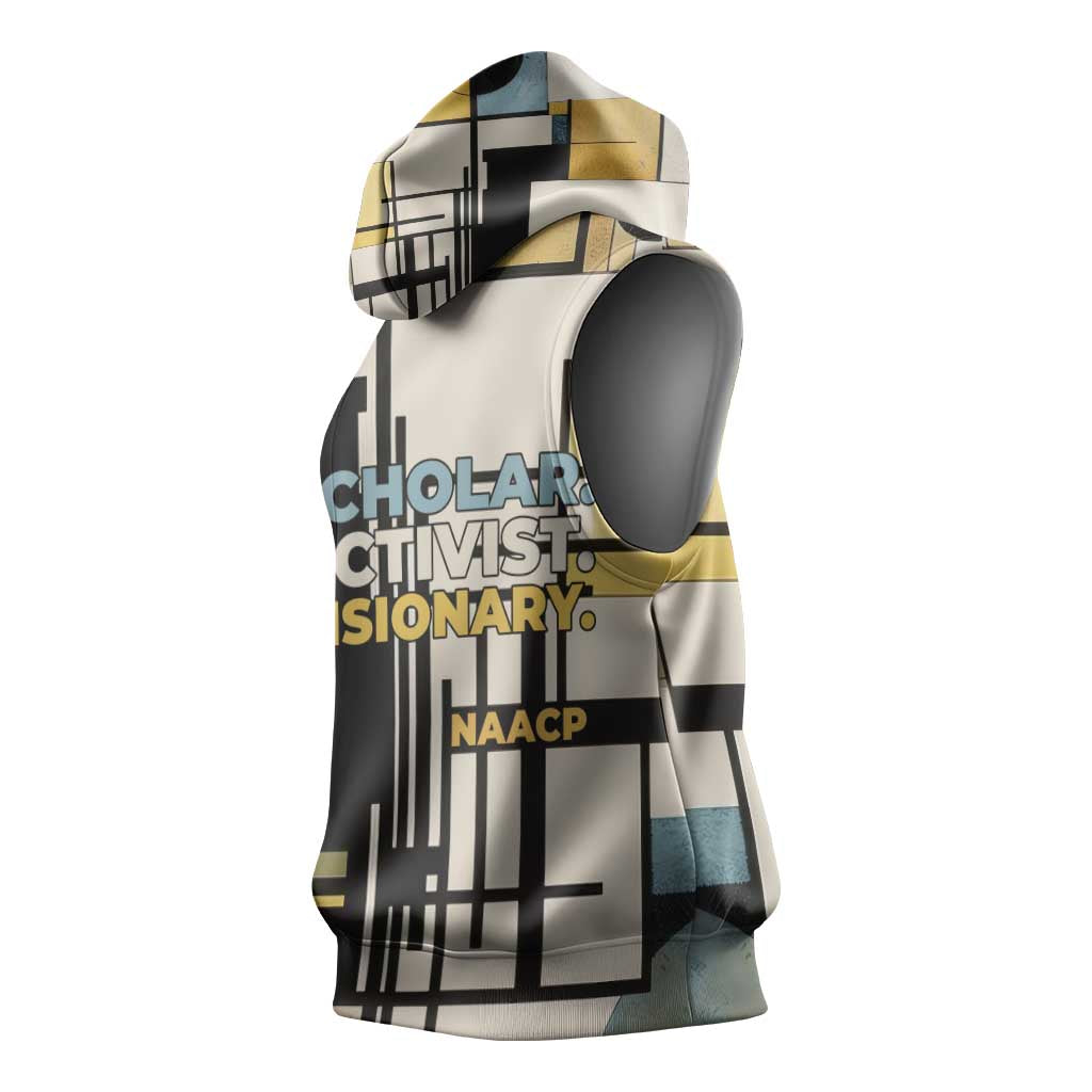 W.E.B. Du Bois Education is Liberation Sleeveless Hoodie Scholar, Activist, Visionary Tribute Design - African Pride