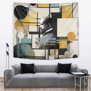 W.E.B. Du Bois Education is Liberation Tapestry Scholar, Activist, Visionary Tribute Design - African Pride