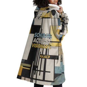 W.E.B. Du Bois Education is Liberation Wearable Blanket Hoodie Scholar, Activist, Visionary Tribute Design - African Pride