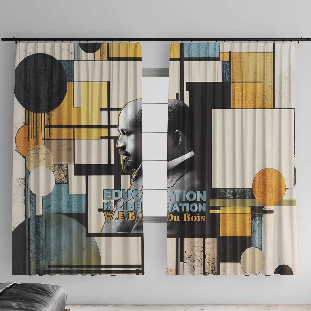 W.E.B. Du Bois Education is Liberation Window Curtain Scholar, Activist, Visionary Tribute Design - African Pride