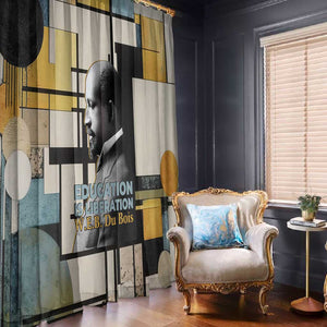 W.E.B. Du Bois Education is Liberation Window Curtain Scholar, Activist, Visionary Tribute Design - African Pride
