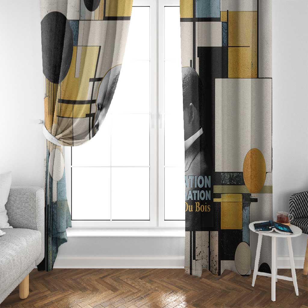 W.E.B. Du Bois Education is Liberation Window Curtain Scholar, Activist, Visionary Tribute Design - African Pride