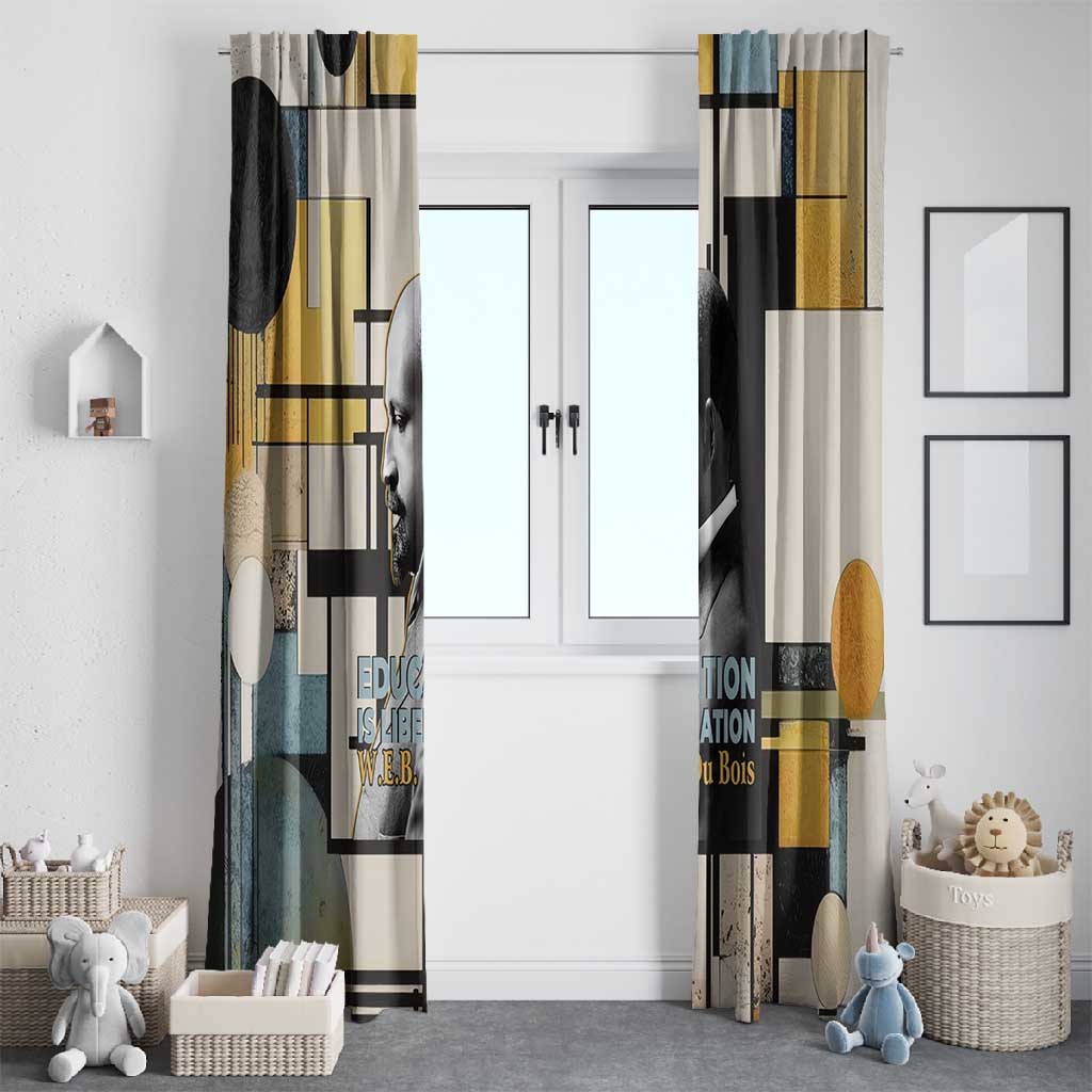 W.E.B. Du Bois Education is Liberation Window Curtain Scholar, Activist, Visionary Tribute Design - African Pride