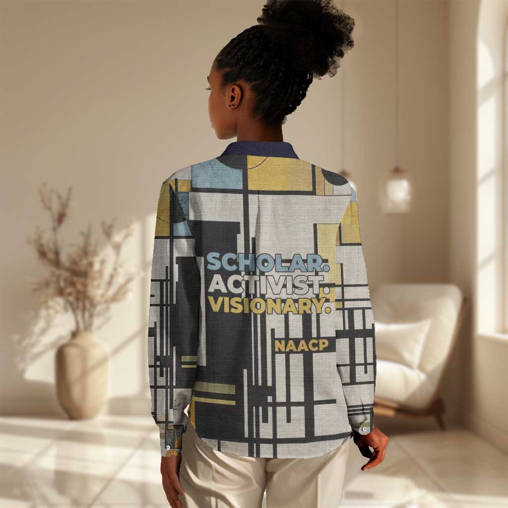 W.E.B. Du Bois Education is Liberation Women Casual Shirt Scholar, Activist, Visionary Tribute Design - African Pride