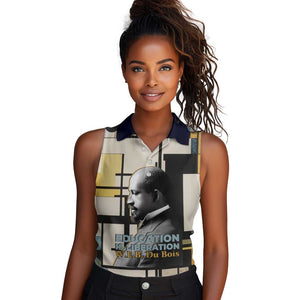 W.E.B. Du Bois Education is Liberation Women Sleeveless Polo Shirt Scholar, Activist, Visionary Tribute Design - African Pride