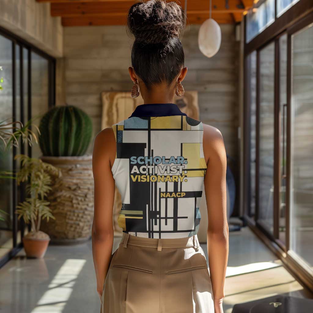 W.E.B. Du Bois Education is Liberation Women Sleeveless Polo Shirt Scholar, Activist, Visionary Tribute Design - African Pride