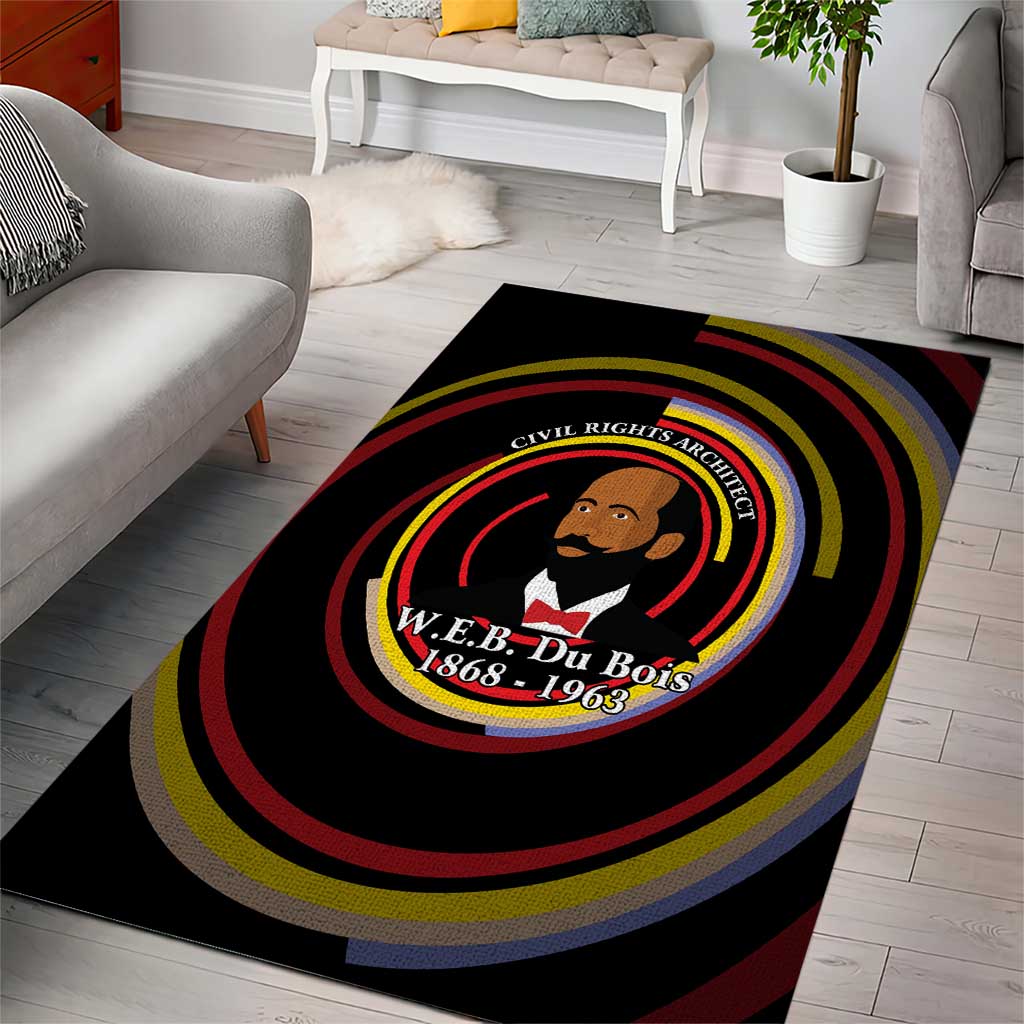 W.E.B. Du Bois Civil Rights Architect Area Rug Niagara Movement - NAACP Tribute Design - African Pride