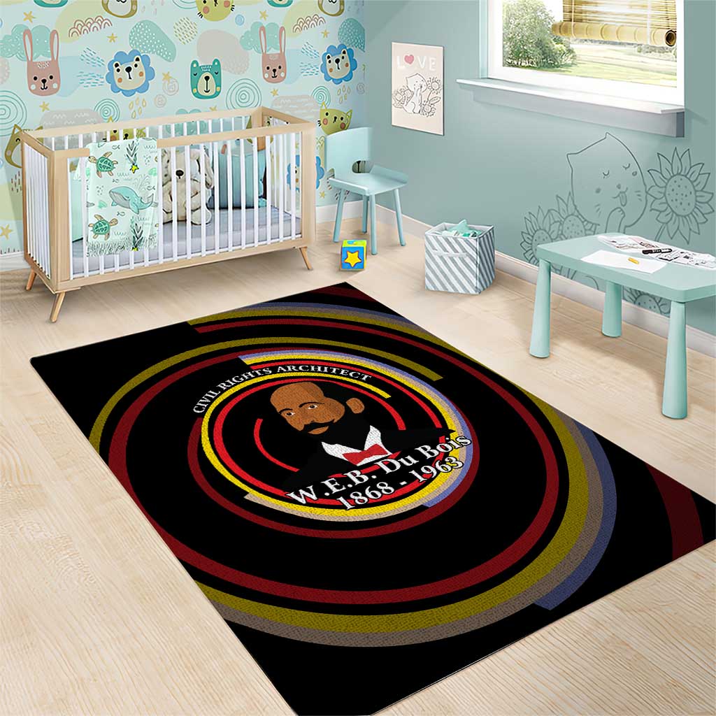 W.E.B. Du Bois Civil Rights Architect Area Rug Niagara Movement - NAACP Tribute Design - African Pride