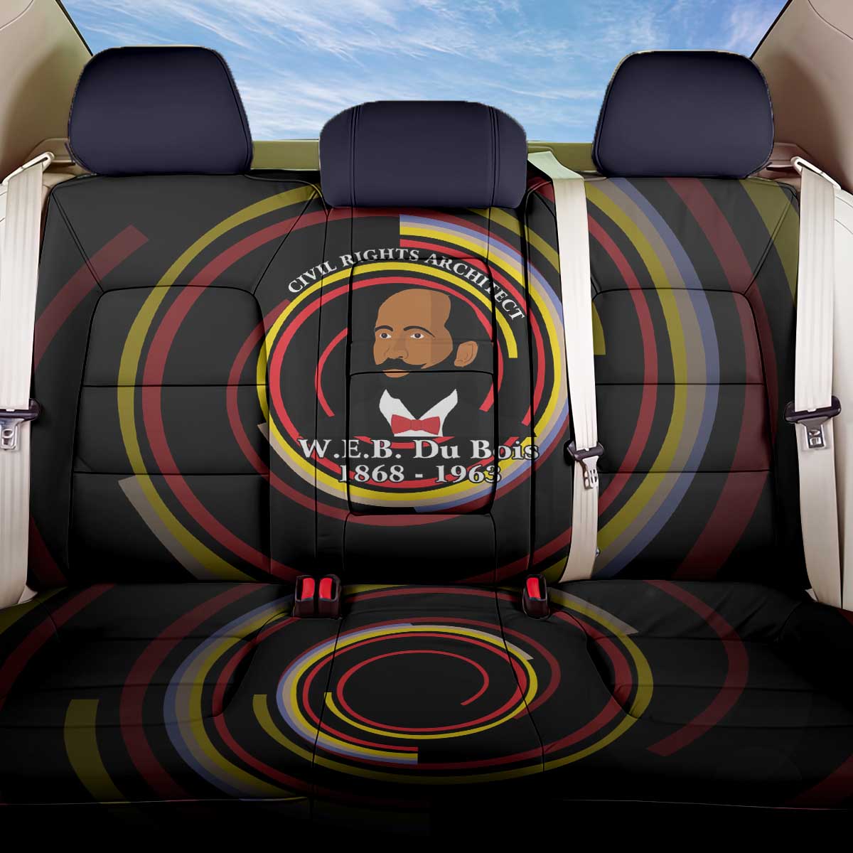 W.E.B. Du Bois Civil Rights Architect Back Car Seat Cover Niagara Movement - NAACP Tribute Design - African Pride