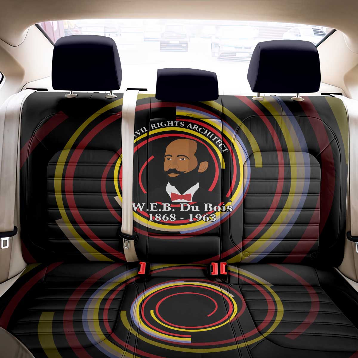 W.E.B. Du Bois Civil Rights Architect Back Car Seat Cover Niagara Movement - NAACP Tribute Design - African Pride