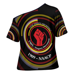W.E.B. Du Bois Civil Rights Architect Cross Shoulder Shirt Niagara Movement - NAACP Tribute Design - African Pride
