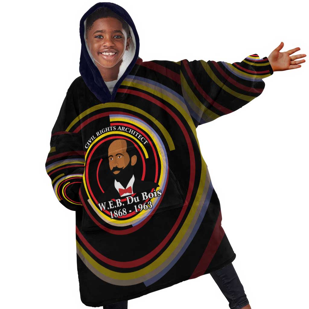 W.E.B. Du Bois Civil Rights Architect Kid Wearable Blanket Hoodie Niagara Movement - NAACP Tribute Design - African Pride