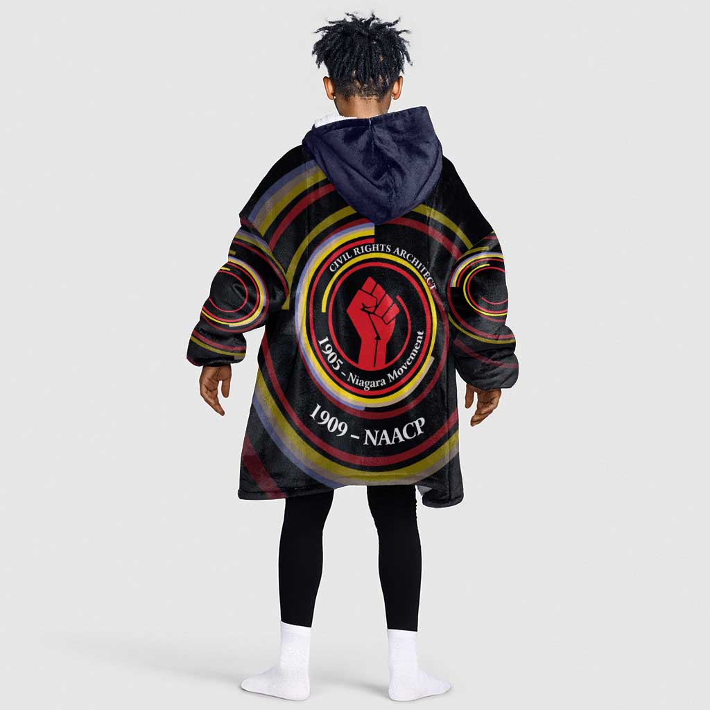 W.E.B. Du Bois Civil Rights Architect Kid Wearable Blanket Hoodie Niagara Movement - NAACP Tribute Design - African Pride