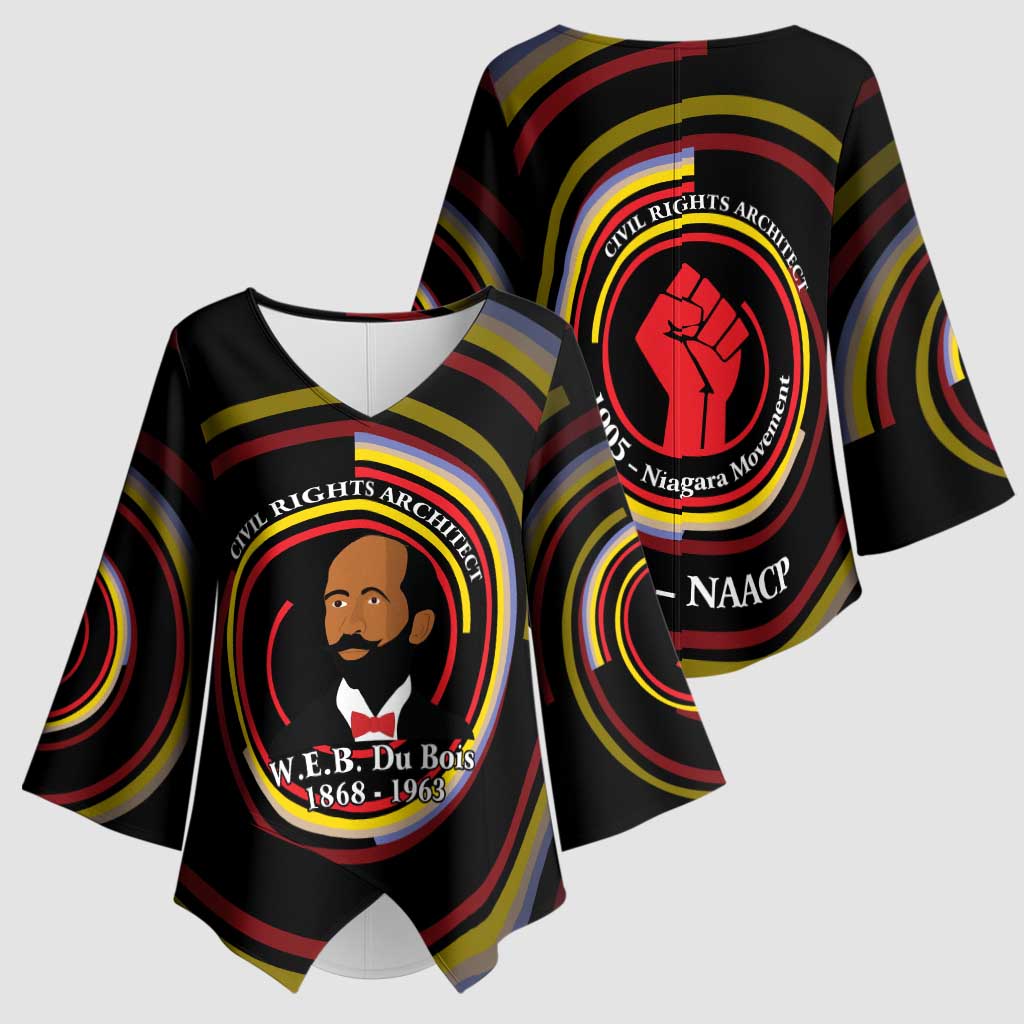 W.E.B. Du Bois Civil Rights Architect Kimono Sleeve Blouse Niagara Movement - NAACP Tribute Design - African Pride