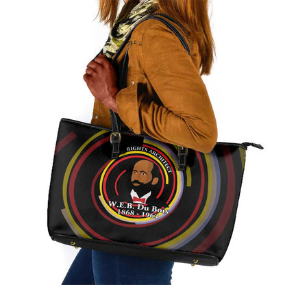 W.E.B. Du Bois Civil Rights Architect Leather Tote Bag Niagara Movement - NAACP Tribute Design - African Pride