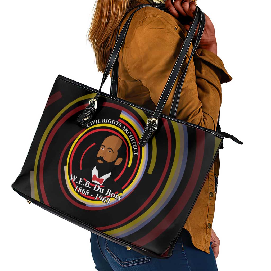 W.E.B. Du Bois Civil Rights Architect Leather Tote Bag Niagara Movement - NAACP Tribute Design - African Pride