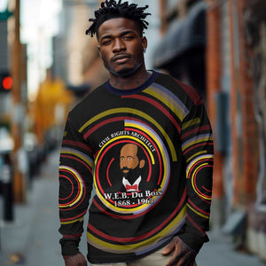 W.E.B. Du Bois Civil Rights Architect Long Sleeve Shirt Niagara Movement - NAACP Tribute Design - African Pride