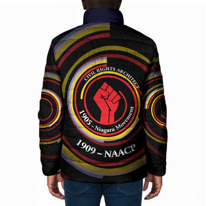 W.E.B. Du Bois Civil Rights Architect Padded Jacket Niagara Movement - NAACP Tribute Design - African Pride