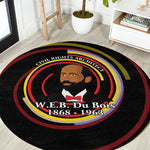 W.E.B. Du Bois Civil Rights Architect Round Carpet Niagara Movement - NAACP Tribute Design - African Pride