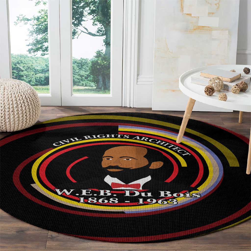 W.E.B. Du Bois Civil Rights Architect Round Carpet Niagara Movement - NAACP Tribute Design - African Pride