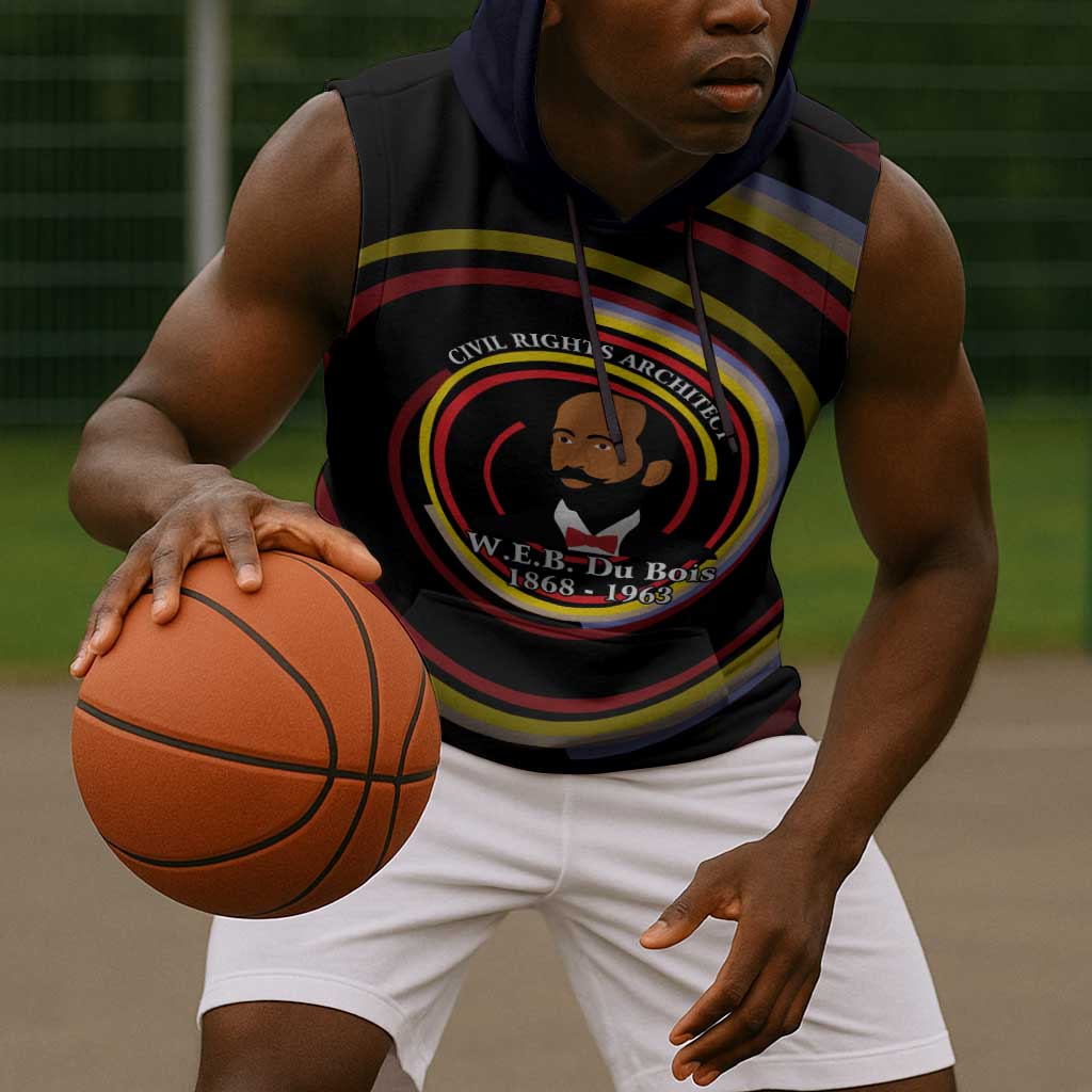 W.E.B. Du Bois Civil Rights Architect Sleeveless Hoodie Niagara Movement - NAACP Tribute Design - African Pride