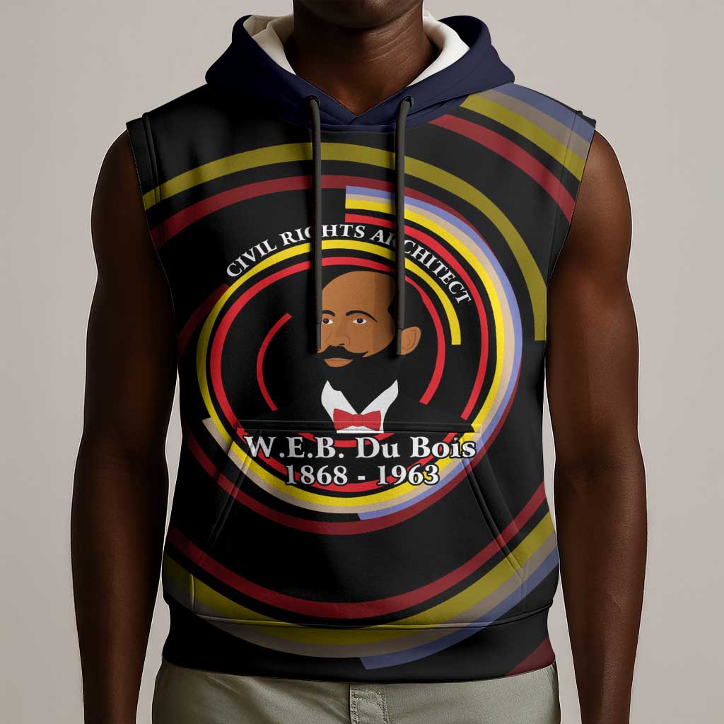 W.E.B. Du Bois Civil Rights Architect Sleeveless Hoodie Niagara Movement - NAACP Tribute Design - African Pride